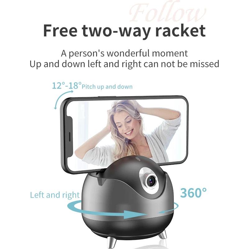Q8 Auto Face, Suporte de câmera inteligente rotação de 360 ° com estabilizador - BrasBest