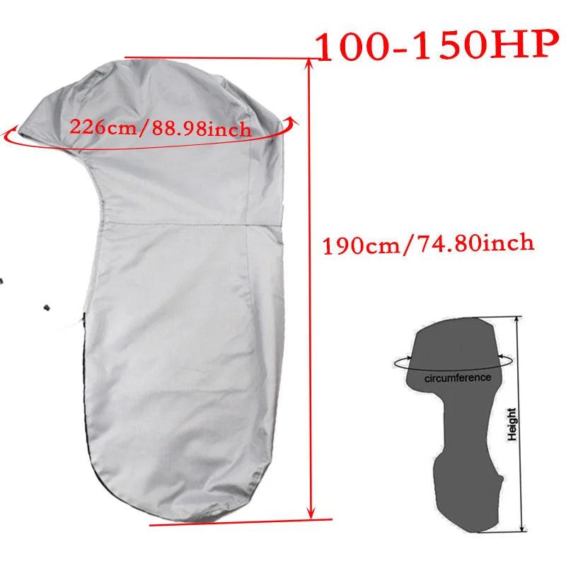 Capa Para Motor de Barco Bass Boat 6 - 225HP, Impermeável, Proteção UV. - BrasBest