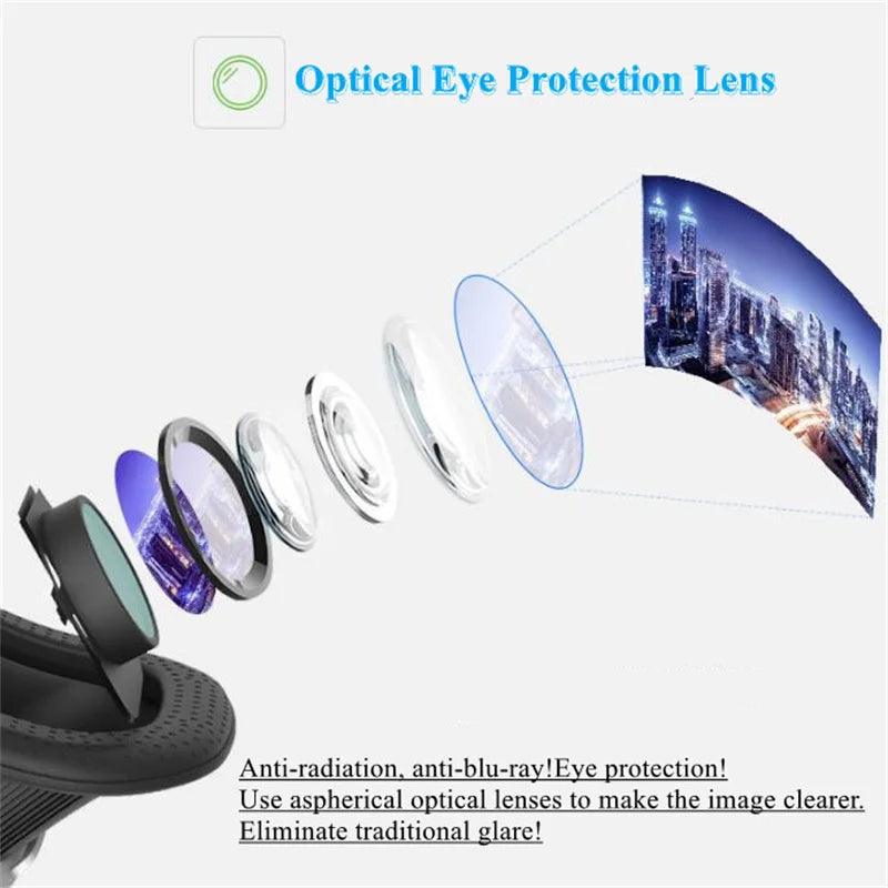 Shinecon Óculos de Realidade Virtual VR, Óculos Viar, Headset Devices, Lentes Inteligentes para Celular, Visualizador de Smartphones, 3D - BrasBest