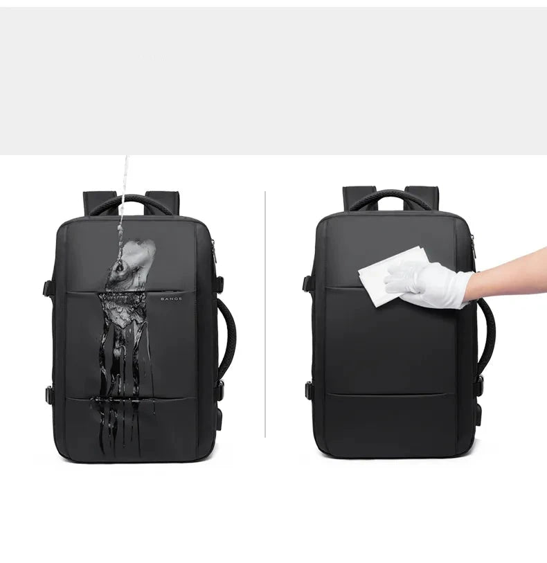 Mochila de Viagem com carregador USB Expansível para Homens, Mala para Viajem Grande Capacidade, Impermeável, Para Laptop até 17.3 Polegadas - BrasBest