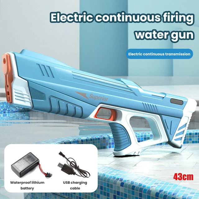 Pistola De Água Elétrica Totalmente Automática, Brinquedo De Tiro, Absorção De Água, Praia, Ao Ar Livre, Brinquedos De Luta para Crianças e Adultos - BrasBest