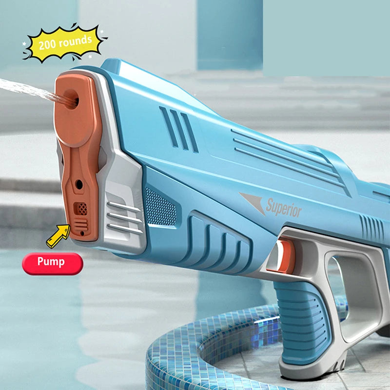 Pistola De Água Elétrica Totalmente Automática, Brinquedo De Tiro, Absorção De Água, Praia, Ao Ar Livre, Brinquedos De Luta para Crianças e Adultos - BrasBest