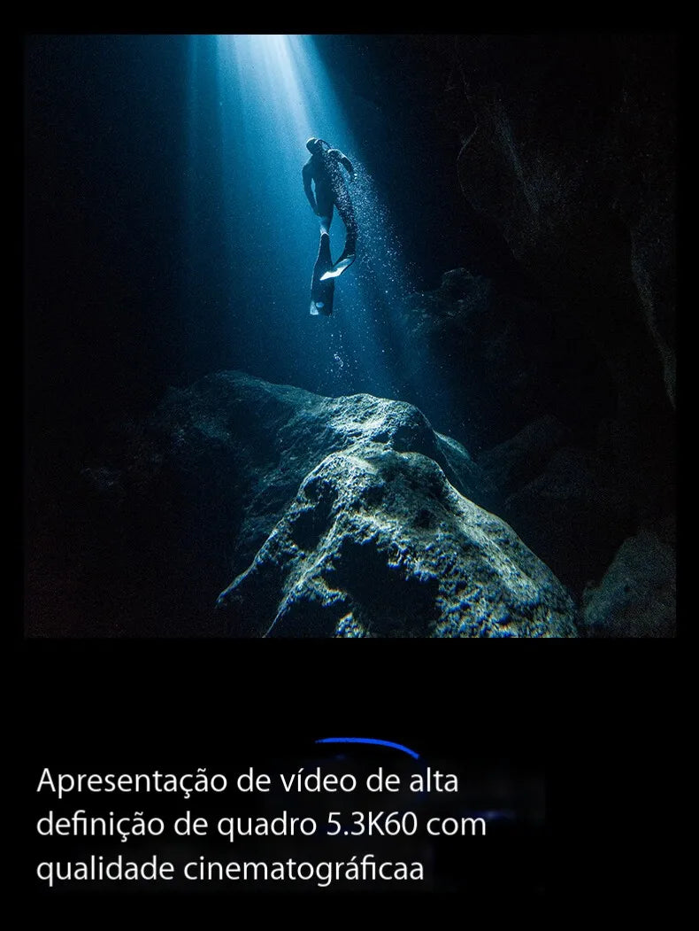 GoPro 12 Câmera de ação, preta, impermeável, 2x Bateria, Tempo de Execução, HyperSmooth 6.0, 5.3K60, 27MP