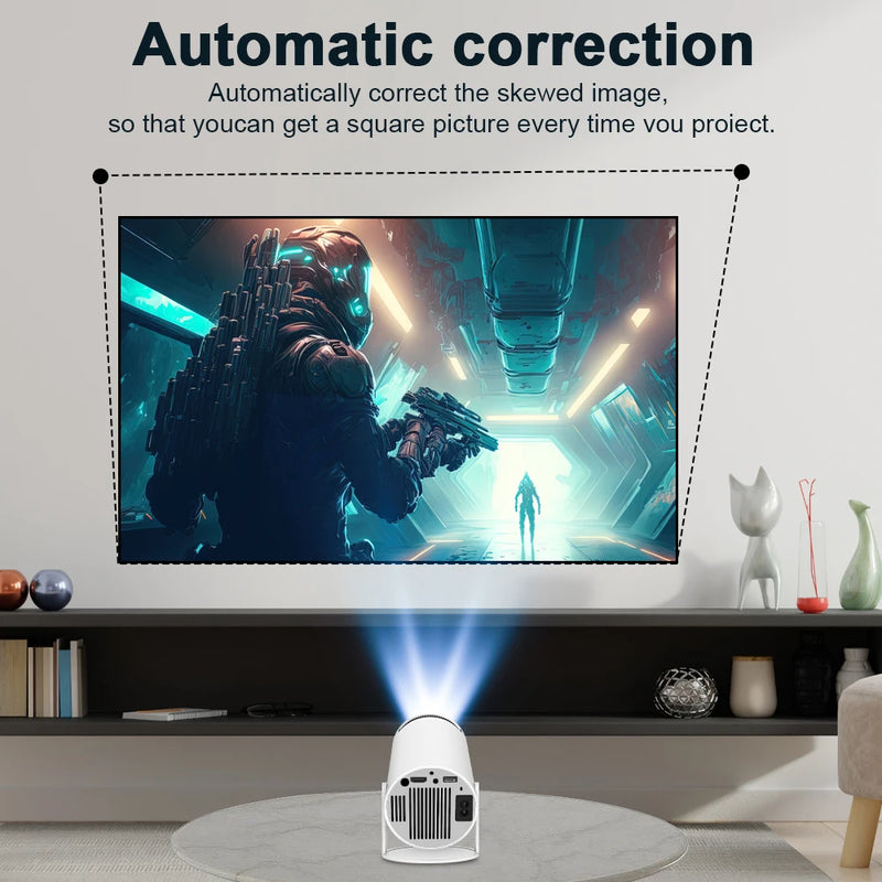 Projetor portátil para cinema ao ar livre, novo projetor, 4K, Android - BrasBest