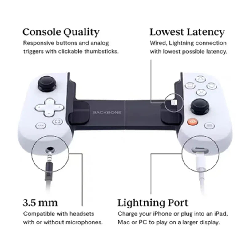 Sony Backbone Controle, para iPhone, PS5, Xbox, PC Streaming, controladores de jogos para celular
