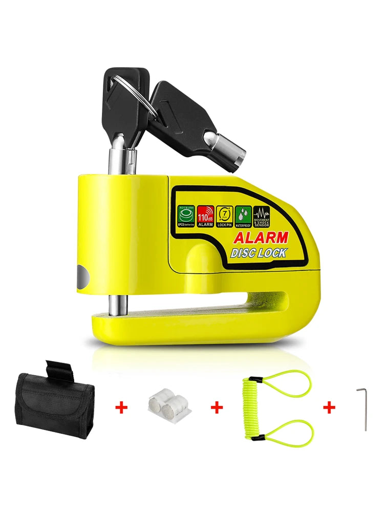Alarme anti-roubo para Moto Bloqueio de Disco, Cadeado de Roda para Moto - BrasBest