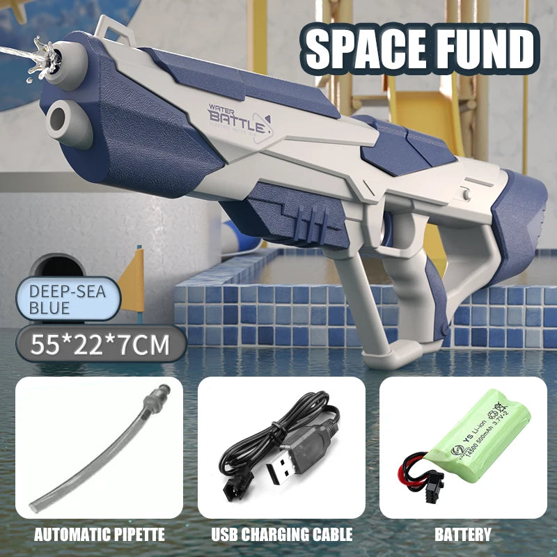 Pistola De Água Elétrica Totalmente Automática, Brinquedo De Tiro, Absorção De Água, Praia, Ao Ar Livre, Brinquedos De Luta para Crianças e Adultos - BrasBest