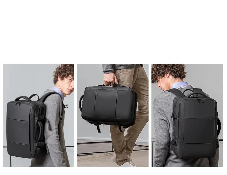Mochila de Viagem com carregador USB Expansível para Homens, Mala para Viajem Grande Capacidade, Impermeável, Para Laptop até 17.3 Polegadas - BrasBest