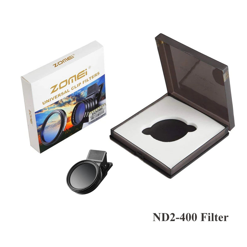 Filtro Polarizador Circular ZOMEI-CPL ND Profissional para Telefone Móvel Inteligente, Lente da Câmera do Telefone Celular com Clip, 37mm, ND2-ND400 - BrasBest