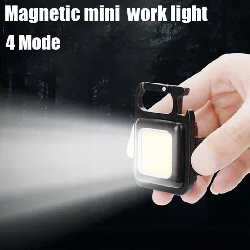 Lanterna portátil USB Luz forte, recarregável LED Chaveiro, Pocket Clip, lanterna, trabalho ao ar livre, caminhadas, pesca, Camping - BrasBest