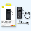 Mini Compressor a Ar Baseus, bomba de ar sem fio para carro, compressor de ar portátil para carros, compressor de ar portátil para carros, motocicletas, bicicleta, insuflador de pneus com display digital LCD. - BrasBest