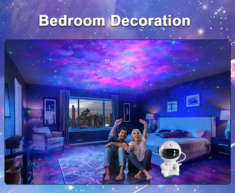 Astronauta Projetor de Galaxia, Night Light, Starry Sky Star, USB, LED, Decoração de aniversário da criança, Controle remoto, presente - BrasBest