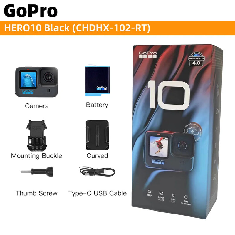 GoPro HERO 10 Black - Câmera de ação - Pronta entrega
