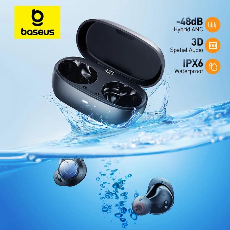 Fones de Ouvido Baseus-Bowie MA10 Pro, Sem Fio Bluetooth 5.3 Com Cancelamento de Ruido - BrasBest