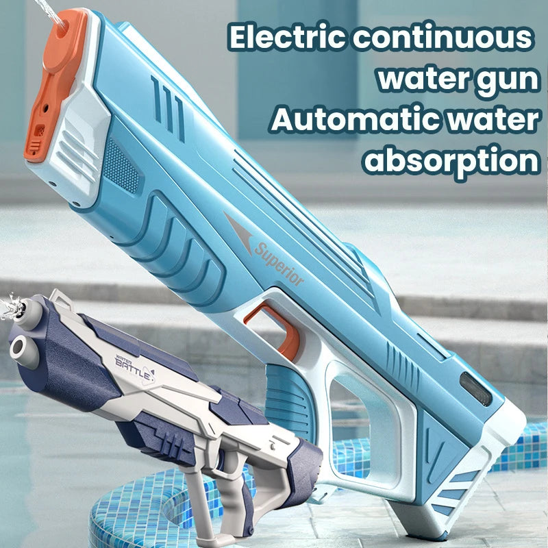 Pistola De Água Elétrica Totalmente Automática, Brinquedo De Tiro, Absorção De Água, Praia, Ao Ar Livre, Brinquedos De Luta para Crianças e Adultos - BrasBest