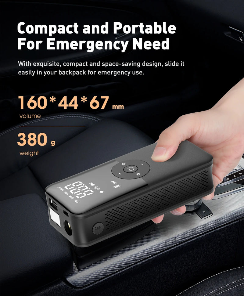Bomba de ar para pneu de carro, moto, Bicicleta, Inflator de pneu portátil, Mini Compressor Digital. - BrasBest