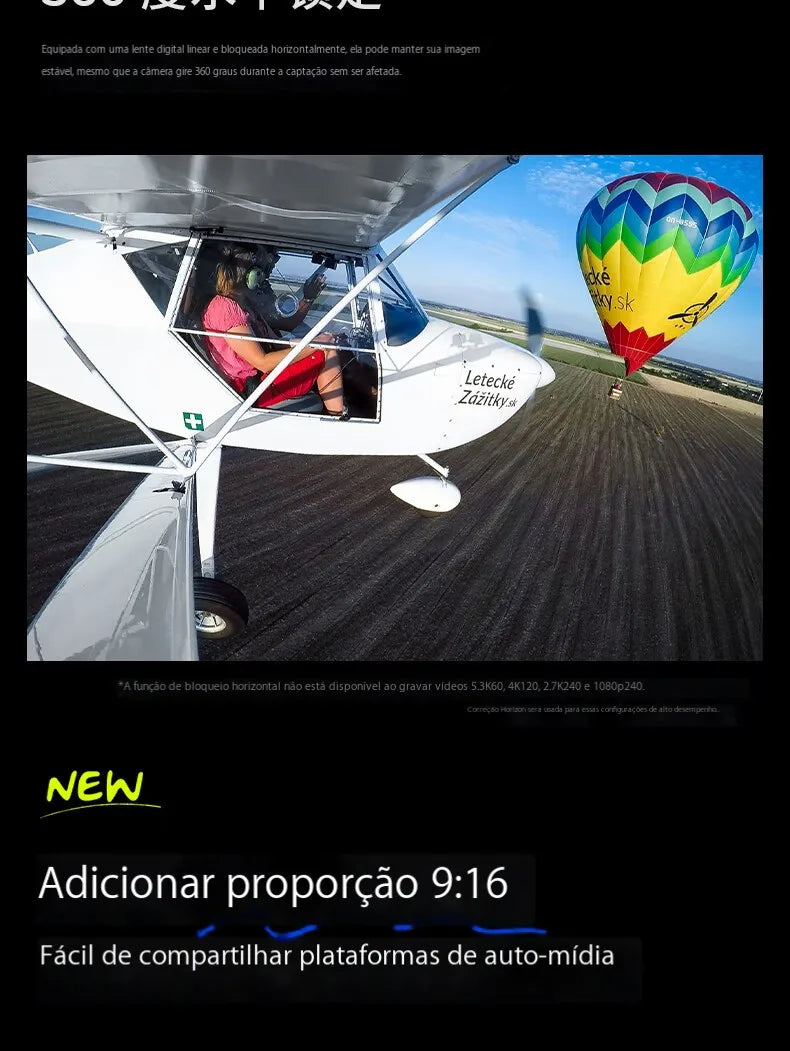 GoPro 12 Câmera de ação, preta, impermeável, 2x Bateria, Tempo de Execução, HyperSmooth 6.0, 5.3K60, 27MP