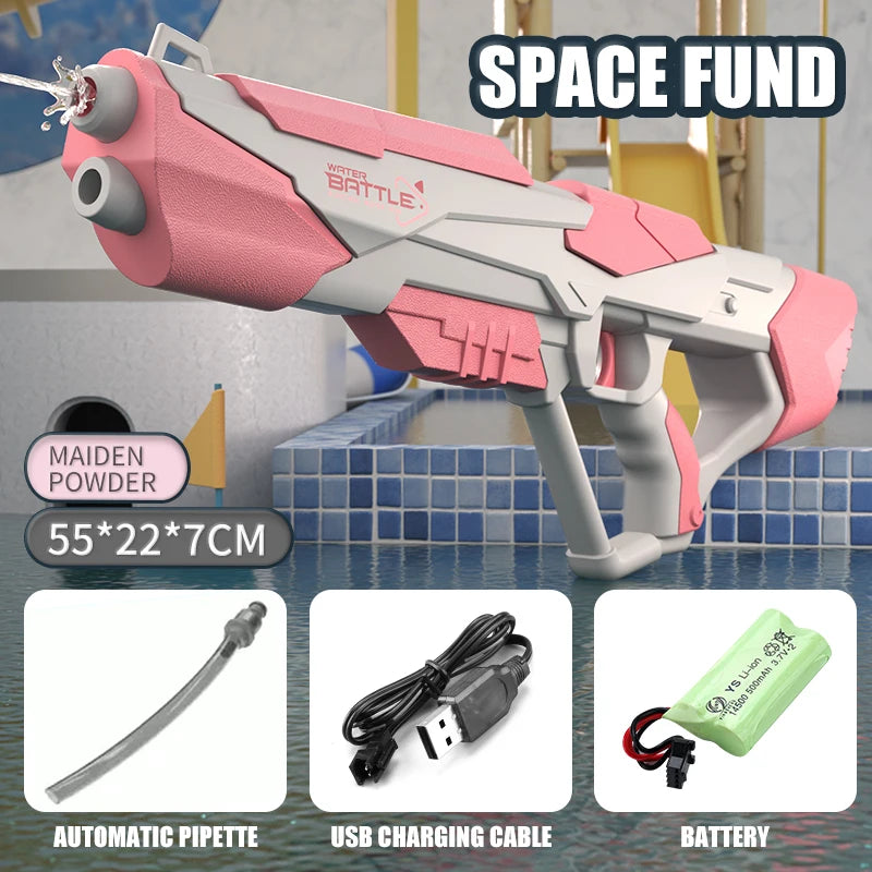 Pistola De Água Elétrica Totalmente Automática, Brinquedo De Tiro, Absorção De Água, Praia, Ao Ar Livre, Brinquedos De Luta para Crianças e Adultos - BrasBest