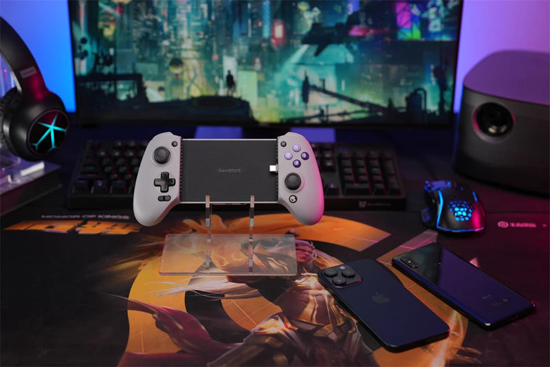 Gamepad para Celular Type-C - Controle de Jogos com Efeito Hall, Joystick para iPhone 15, Android e Jogos na Nuvem