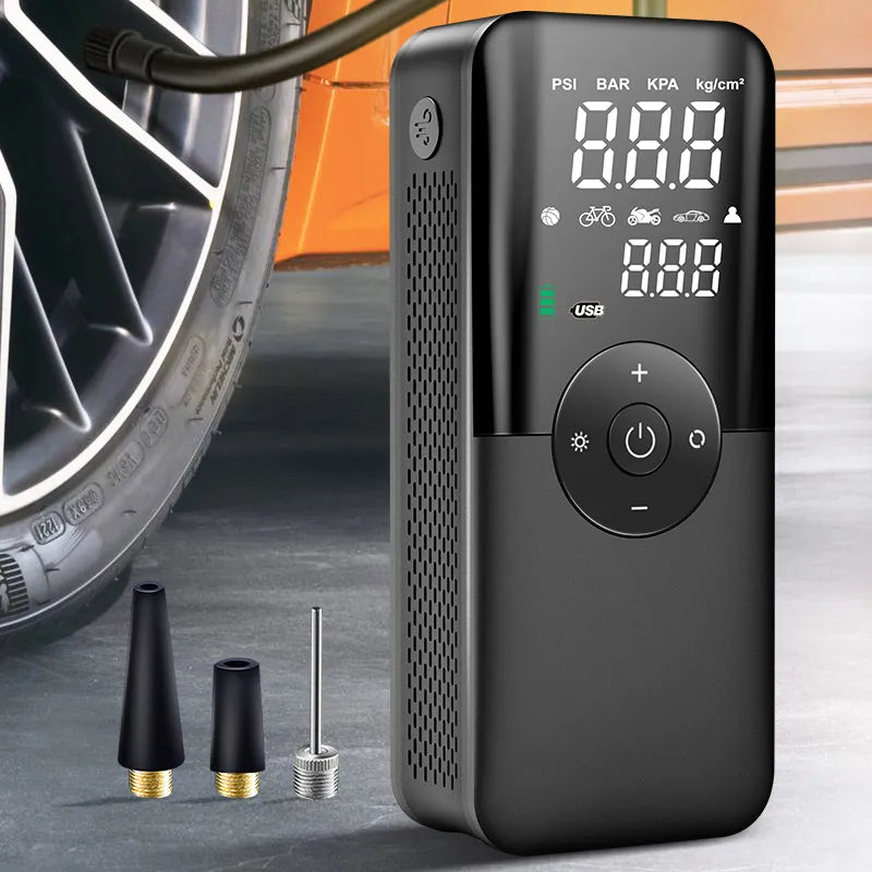 Bomba de ar para pneu de carro, moto, Bicicleta, Inflator de pneu portátil, Mini Compressor Digital. - BrasBest