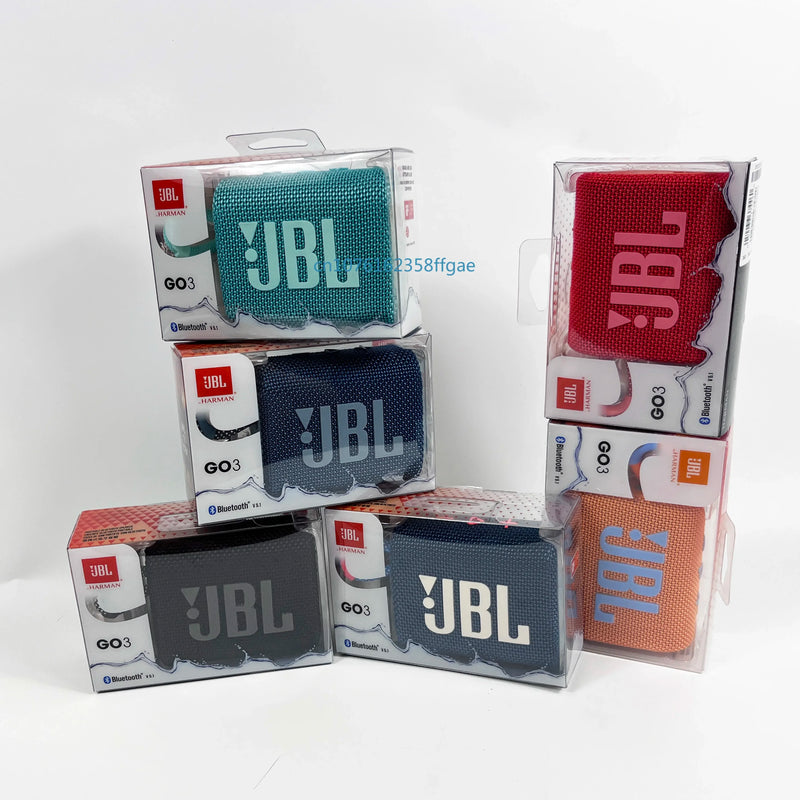 JBL GO 3 - Alto-Falante Sem Fio Bluetooth Portátil, Impermeável, Ideal para Esportes, Festas e Uso ao Ar Livre, Graves Potentes, Original