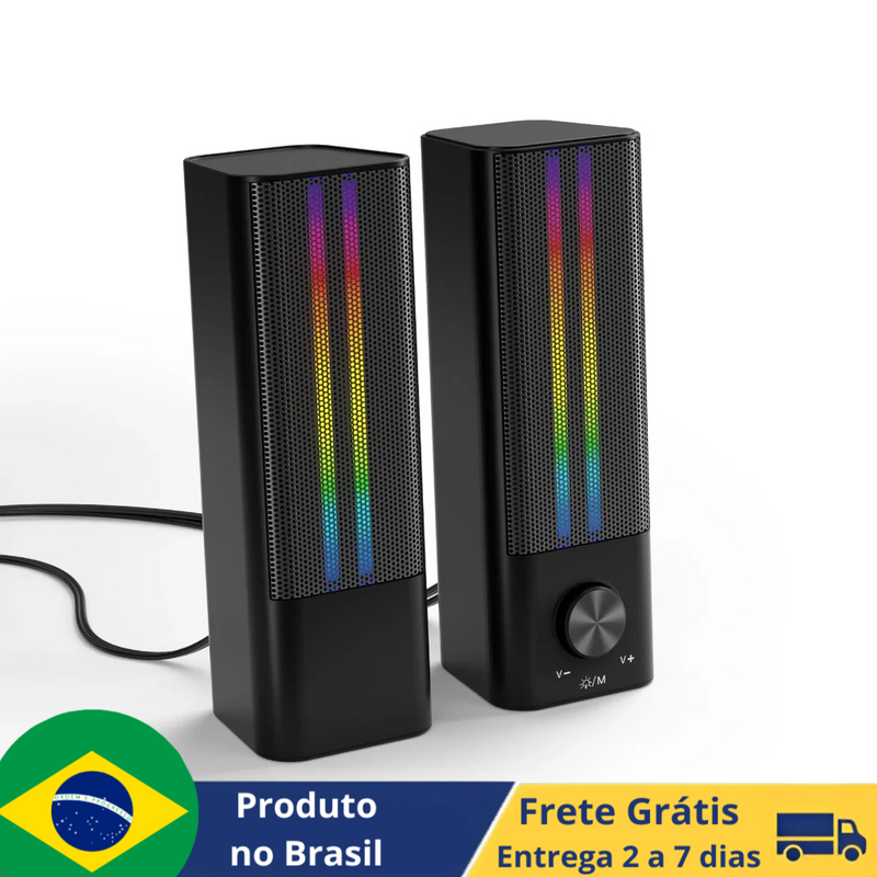 Mini Soundbar com Bluetooth, Smart TV e PC, Coluna P2 - BrasBest