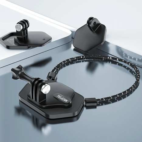 Suporte para Mochila TELESIN, GoPro Rotação Strap Mount, GoPro Hero 12, 11, 10, 9, 8, 7, 6, 5, 4, Insta360, SJCAM, EKEN, DJI, Osmo. - BrasBest