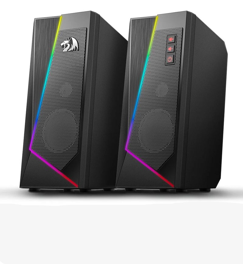 Caixa de Som REDRAGON GS520, Aux 3.5mm Stereo Surround Música RGB
